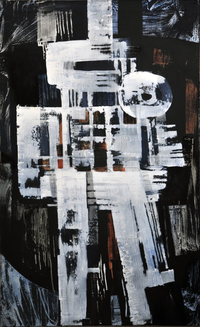 Luigi Pericle, Mahâkâlî ,Matri Dei d.d.d., 1965, tecnica mista su tela, 129,5 × 80 cm