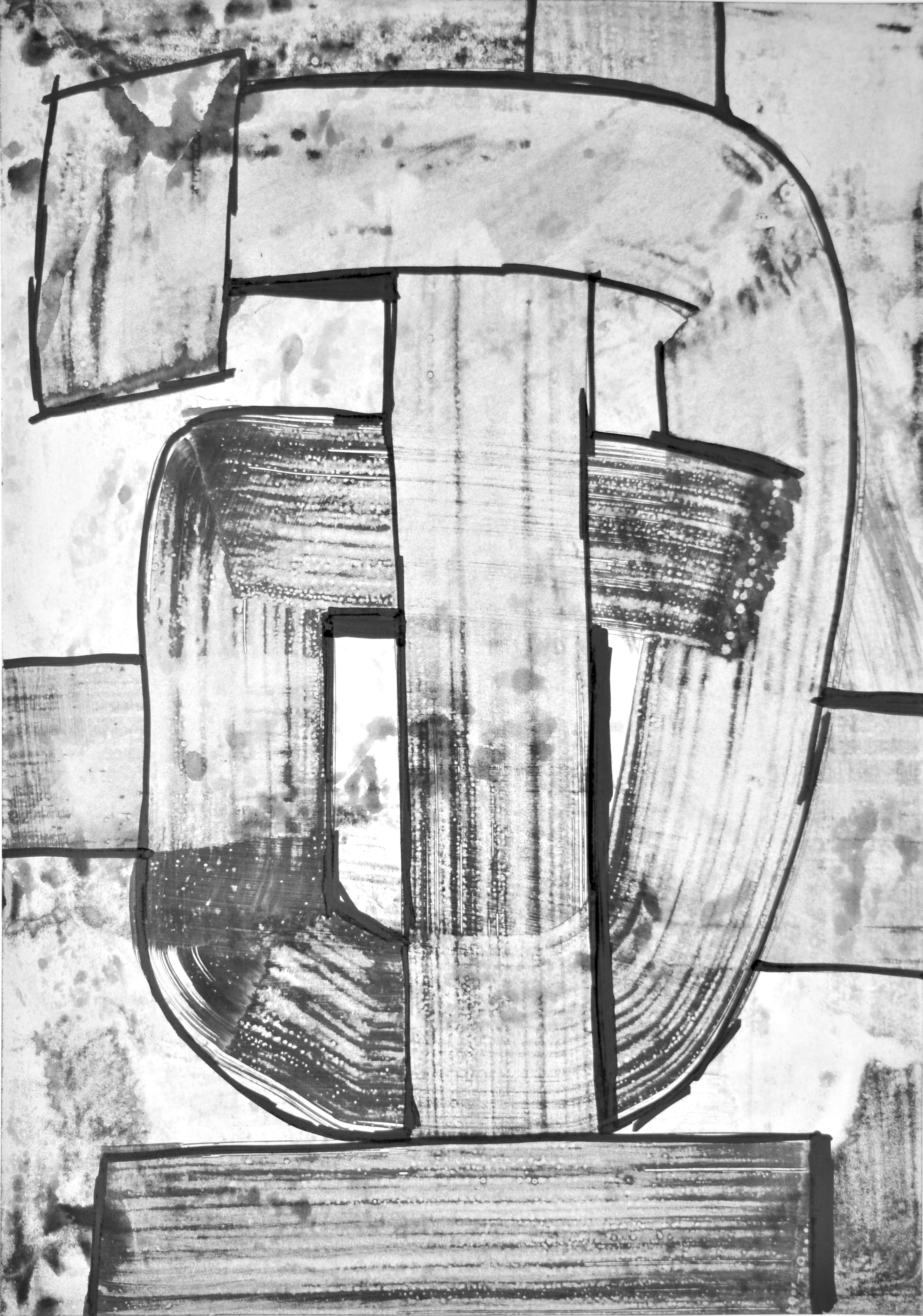 Luigi Pericle, Matri Dei d.d.d., 1964, India ink on paper, 600 x 420 cm., MASI Museum collection